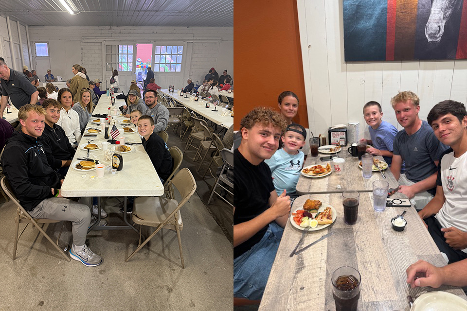 foster families together at pancake feed