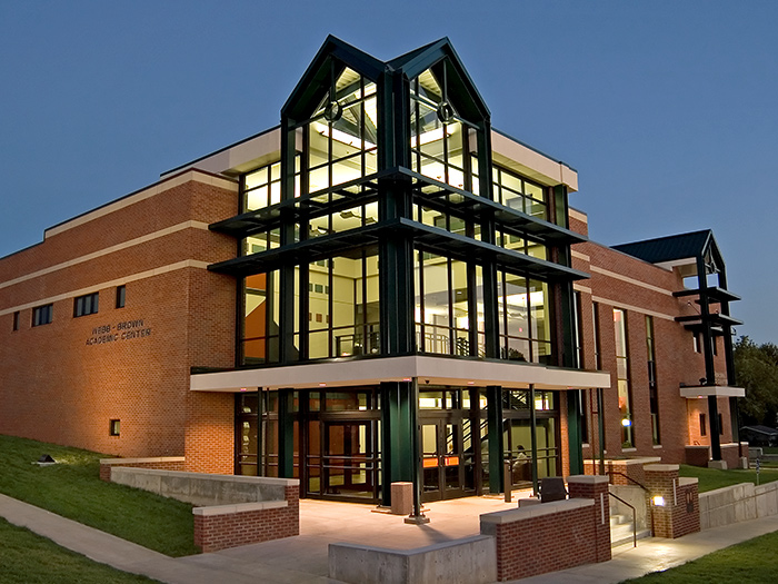 entrance to webb-brown academic center