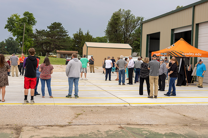 public attending groundbreaking ceremony