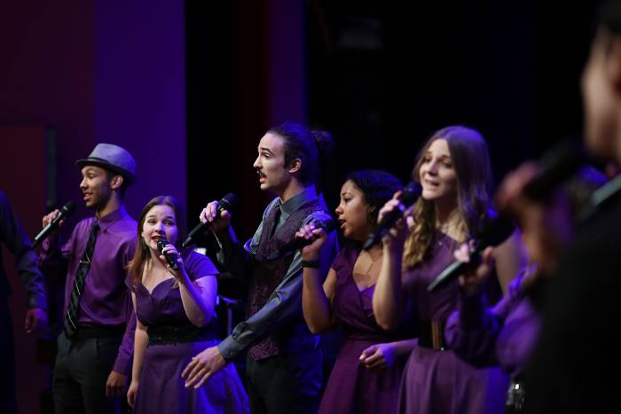 Choir singing on Stage