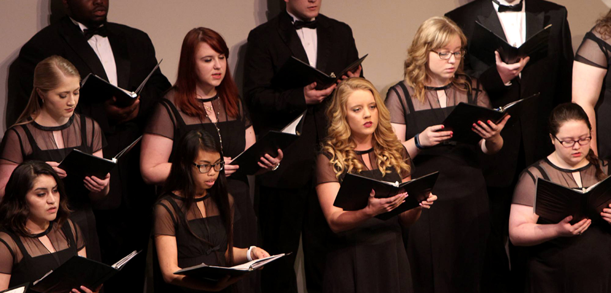 Choir performing on stage